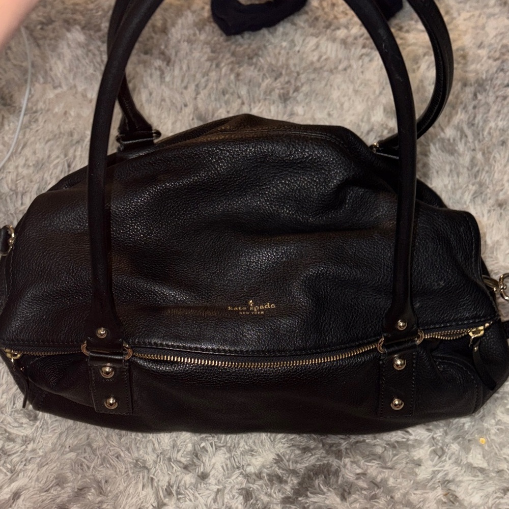 Kate Spade Black Leather Satchel Bag
